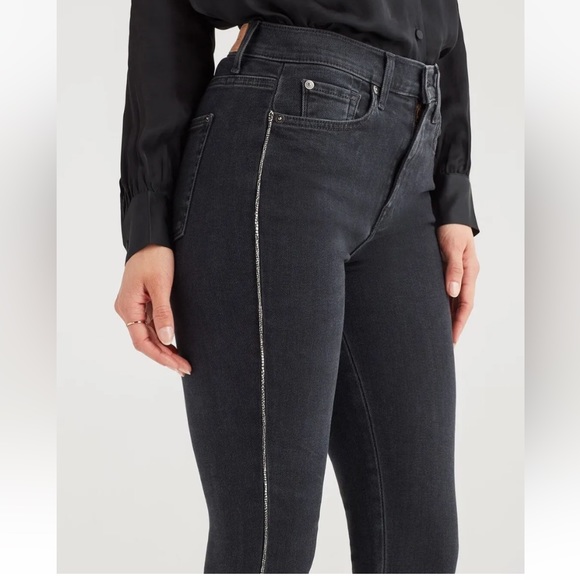 🆕 7 For All Mankind Luxe Vintage High Waist Ankle Skinny Jeans - Picture 3 of 11